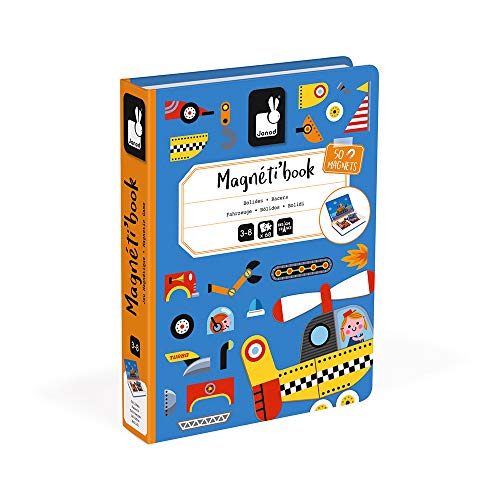 Janod - Magneti'Book Bolidos Juego Educativo, Multicolor (J02715)