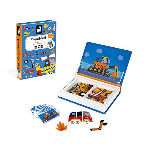 Janod - Magneti'Book Bolidos Juego Educativo, Multicolor (J02715)