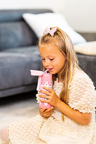 Jarlson Botella Agua sin bpa niños, Botellas Agua Acero Inoxidable - termica, a Prueba de Fugas, para la Escuela y Deportes, el Termo, 350 ml