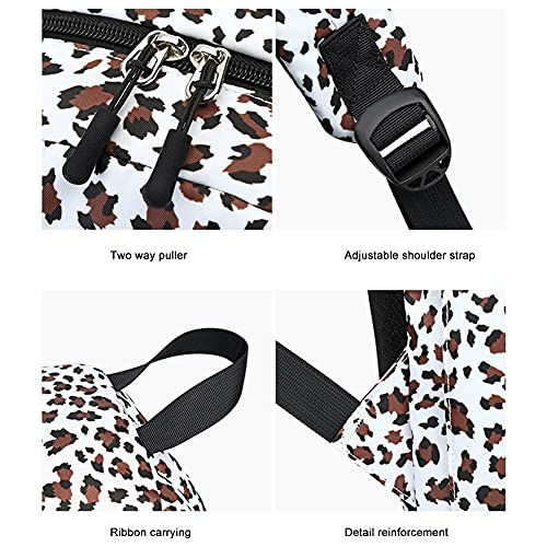 JAWSEU Mochila Escolares, Linda Mochila con Estampado de Leopardo Set de 3 Piezas Impermeable Mochila Escolar para niñas, Mochilas Escolares para Acampar con Puerto USB para NiñOs NiñAs (marrón)