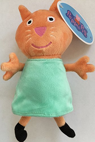 Jazwares PEP0067 – Peppa Pig Molly Mieze, Peluche con Sonido, Peluche Suave de Aprox. 15 cm de Alto, para Dormir y Jugar, Peluche Original de Peppa Pig para niños a Partir de 18 Meses