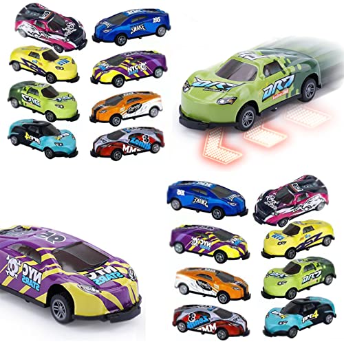 JGHJ Jumping Stunt Car, Christmas Stunt Toy Car, Stunt Toy Car, Mini Car Models Pull Back Catapult Vehicles for Teens (16 pcs)