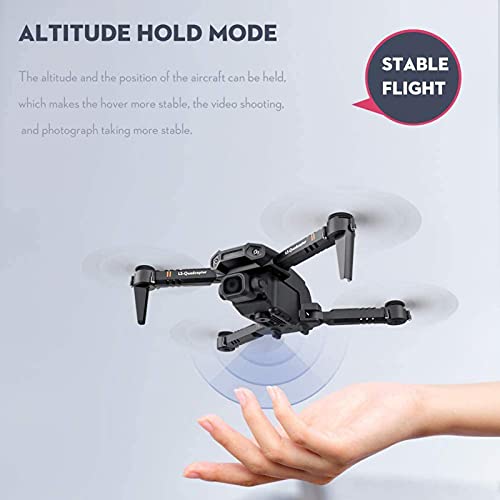 JHGF RC Drone Mini Drone 6-Axis Gyro 3D Flip Modo sin Cabeza Mantener la altitud 12 Minutos Tiempo de Vuelo RC Qudcopter para niños Adultos, 4k (1080p)