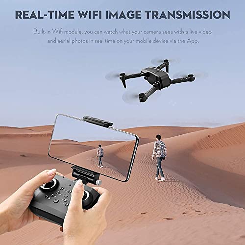 JHGF RC Drone Mini Drone Gyro de 6 Ejes 3D Flip Modo sin Cabeza Mantener la altitud 12 Minutos Tiempo de Vuelo RC Qudcopter para niños Adultos (Color: 3 baterías, Tamaño: 4K Cámara única)