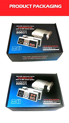 JHKGY - Consola de juegos clásica, mini videoconsola de videojuegos, videoconsola retro, 500 y 620 NES, juegos integrados en la consola de juegos retro, consola HDMI HD NES, 500 two keys