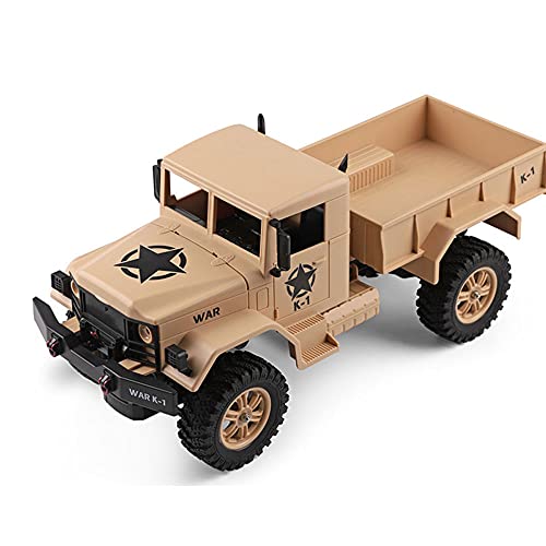 JIANGLL 1/12 simulación camión Militar Coche de Control Remoto 4WD 2,4G hz Todo Terreno RC vehículo Capacidad de Carro RC camión niño Regalo de cumpleaños RC Buggy