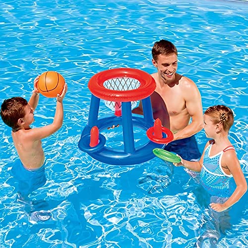 JINGJIJI Soporte de Baloncesto Inflable de Agua para niños Deportes al Aire Libre Piscina competitivo Interactivo Marco de Tiro Anillo de Juego Deportes acuáticos Juego de Juguete