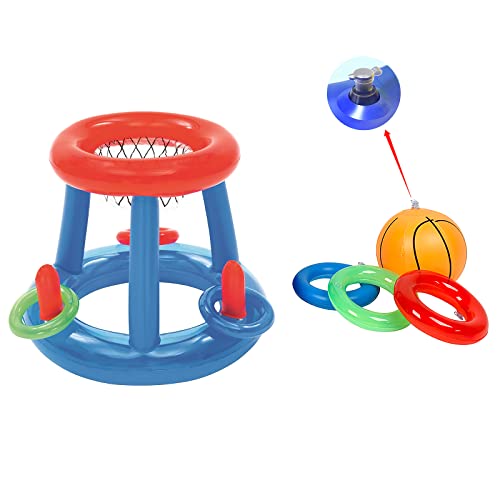 JINGJIJI Soporte de Baloncesto Inflable de Agua para niños Deportes al Aire Libre Piscina competitivo Interactivo Marco de Tiro Anillo de Juego Deportes acuáticos Juego de Juguete