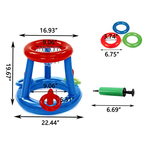 JINGJIJI Soporte de Baloncesto Inflable de Agua para niños Deportes al Aire Libre Piscina competitivo Interactivo Marco de Tiro Anillo de Juego Deportes acuáticos Juego de Juguete