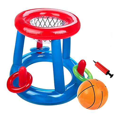 JINGJIJI Soporte de Baloncesto Inflable de Agua para niños Deportes al Aire Libre Piscina competitivo Interactivo Marco de Tiro Anillo de Juego Deportes acuáticos Juego de Juguete