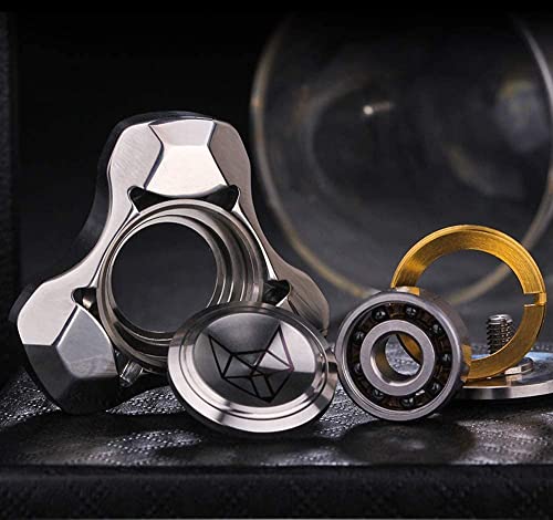 JIUFACAI Tri Metal Spinner Fidget Toy, rodamiento de cerámica para diseño de Niebla Plateada 4~6 Minutos Fidgets Spinners, 1.5 '' Prime Hands Finger Play Stress Free Hand Cool