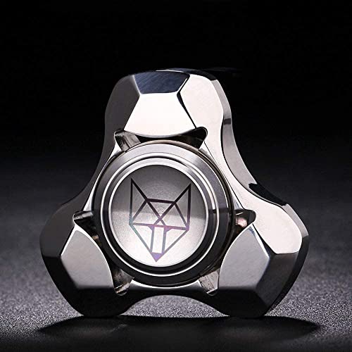 JIUFACAI Tri Metal Spinner Fidget Toy, rodamiento de cerámica para diseño de Niebla Plateada 4~6 Minutos Fidgets Spinners, 1.5 '' Prime Hands Finger Play Stress Free Hand Cool