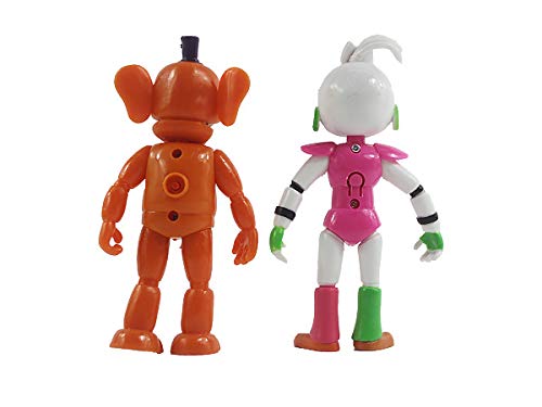 Jiumaocleu Five Nights At Freddy's Figures 8 PCS Freddy Foxy Piggy Anime Juego Figura de acción con luces articulaciones móviles extraíbles Juguetes para niños Regalo de cumpleaños de Halloween