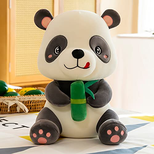 Jiutian Bambú Panda, Tela Panda Oso, Dulce Suave Panda Plushie, Panda Doll Doll Toy Regalo (Color : Black, Size : 23cm)