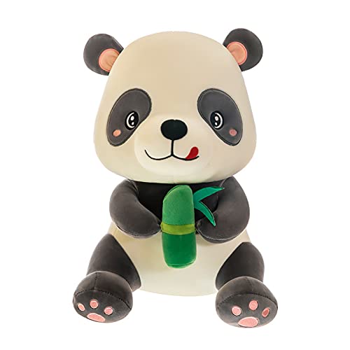 Jiutian Bambú Panda, Tela Panda Oso, Dulce Suave Panda Plushie, Panda Doll Doll Toy Regalo (Color : Black, Size : 23cm)