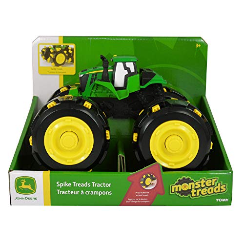 John Deere Tractor de Juguete Monster Treads Spike Räder, Multicolor (Tomy 46712)