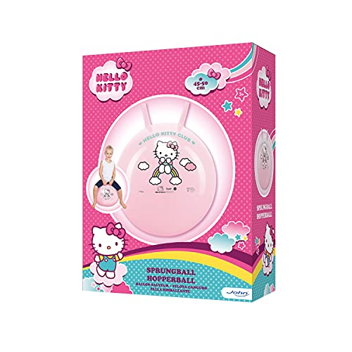 John- Hello Kitty - Pelota saltadora para niña, Color Rosa (59523)