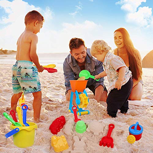 JoinJoy Juguetes de Playa para niños, Juego de Juguetes de Playa y Arena para niños Juego Bolsa de Malla para Juguetes de Playa para Nadar y Jugar en la Piscina para Niños Juguetes para Niños