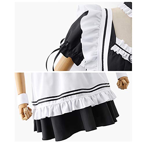 JOJO STYLE Cosplay Disfraz Miracle Nikki Disfraces Cosplay Anime Fiesta Carnaval Incluyendo Horquilla + Pajarita + Anillo De Mano * 2 + Anillo De Pierna + Vestido + Delantal(Lolita),S