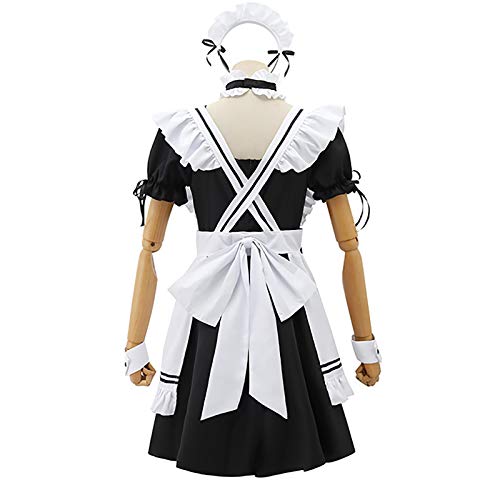 JOJO STYLE Cosplay Disfraz Miracle Nikki Disfraces Cosplay Anime Fiesta Carnaval Incluyendo Horquilla + Pajarita + Anillo De Mano * 2 + Anillo De Pierna + Vestido + Delantal(Lolita),S