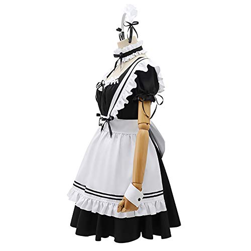 JOJO STYLE Cosplay Disfraz Miracle Nikki Disfraces Cosplay Anime Fiesta Carnaval Incluyendo Horquilla + Pajarita + Anillo De Mano * 2 + Anillo De Pierna + Vestido + Delantal(Lolita),S