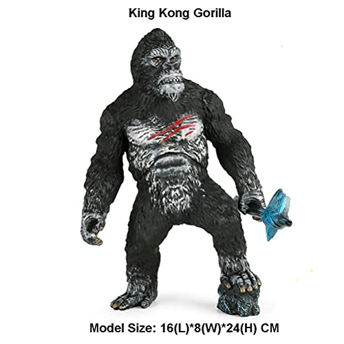 JOKFEICE Figuras de Animales realistas de plástico King Kong Gorilla Animal Action Model Science Project Aprendizaje Juguetes educativos Regalo de cumpleaños decoración de Pastel para niños pequeños