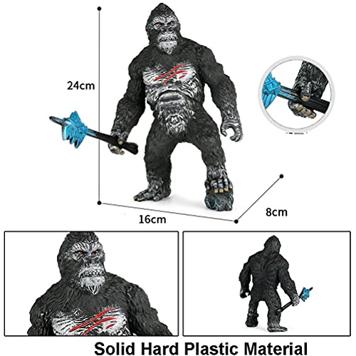 JOKFEICE Figuras de Animales realistas de plástico King Kong Gorilla Animal Action Model Science Project Aprendizaje Juguetes educativos Regalo de cumpleaños decoración de Pastel para niños pequeños