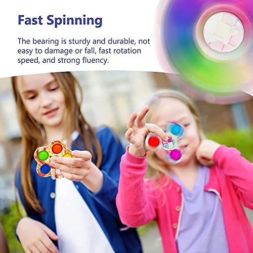 Joybright Pop Fidget Spinners-5 Piezas 2 en 1 Fidget Spinner Poppet Juguete Simple con hoyuelos,Portátil Fidget Spinner para niños y Adultos, Utilizado para aliviar el estrés y la ansiedad