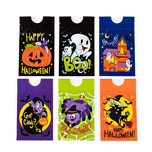 JOYIN 60 Pcs Bolsas para Dulces Golosinas de Halloween con Cordón, para Regalos de Fiesta de Halloween Truco o Trato