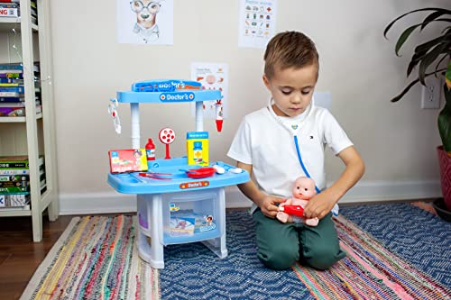 JoyKip Little Doctor Juego de rol – Centro médico de enfermería para niños con accesorios, juego de rol para niños y niñas de 3,4,5,6,7,8 años en adelante