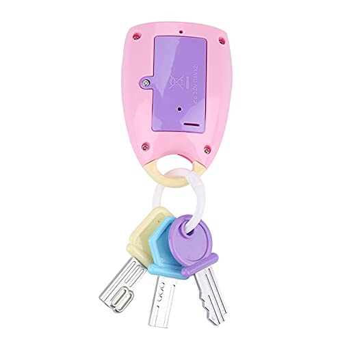 Joyzan Smart Sounds Baby Keys, Luces Musicales Smart Pretend Remote Key Toy, Juego de Accesorios para Llaves de Coche, Juguetes educativos para niños, Regalo(Rosado)