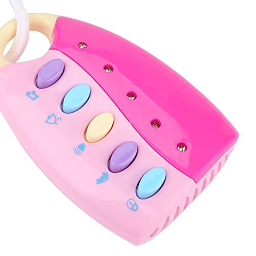 Joyzan Smart Sounds Baby Keys, Luces Musicales Smart Pretend Remote Key Toy, Juego de Accesorios para Llaves de Coche, Juguetes educativos para niños, Regalo(Rosado)