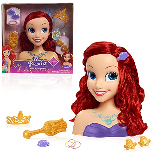 JP Disney Styling- Cabeza de Princesa Ariel de Disney, Multicolor (Flair Leisure Products 87252)