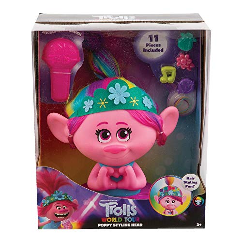 JP Trolls TR101000 Flair Trolls World Tour - Cabeza de Amapola, Multicolor