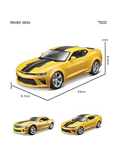 JPJBY 1:18 para Chevrolet Camaro Simulación Modelo De Coche De Aleación Colección De Sentimientos Decoración Regalo Joyería Modelo Coche fundición presión