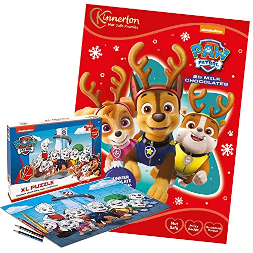 JT Paw Patrol - Vajilla infantil en caja de regalo y huevo de chocolate (45 g)