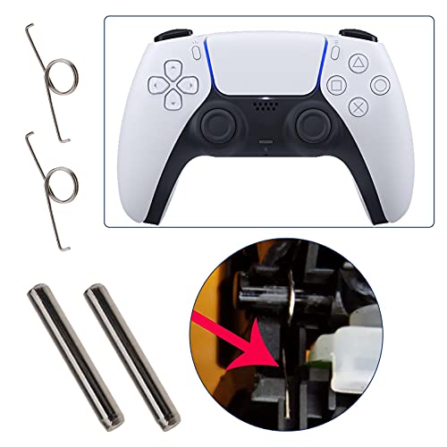 Juego de 10 resortes de botón de repuesto L2 R2 con cilindro compatible con el controlador DualSense PS5 de repuesto de resorte