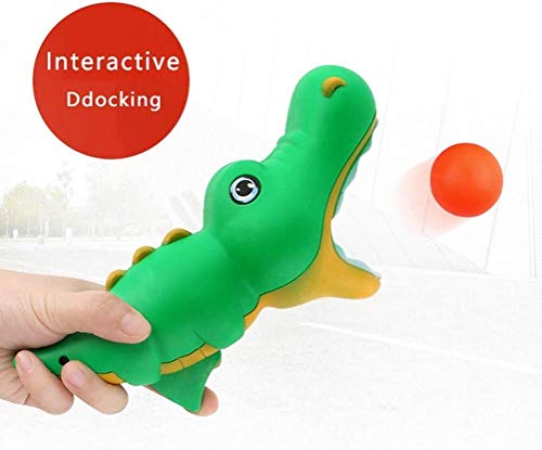 Juego de 2 bolas de plástico para niños, diseño de delfín, dinosaurio, juguete interactivo para padres, niños, juguete para deportes al aire libre, regalo de juego, azul y verde