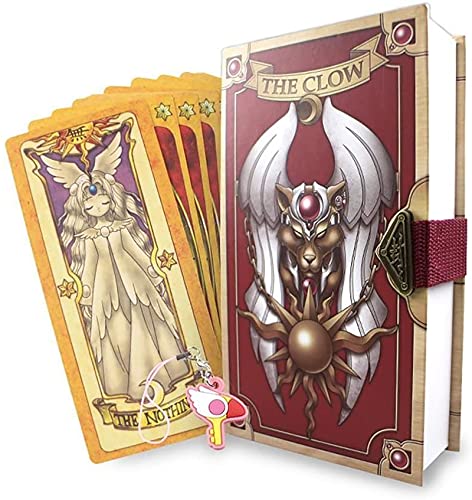 Juego de 53 tarjetas Captor Sakura Clow Cards KINOMOTO SAKURA Magic Book Set/Set completo Regalo Clásico/Cumpleaños Regalo Niña (Payaso)