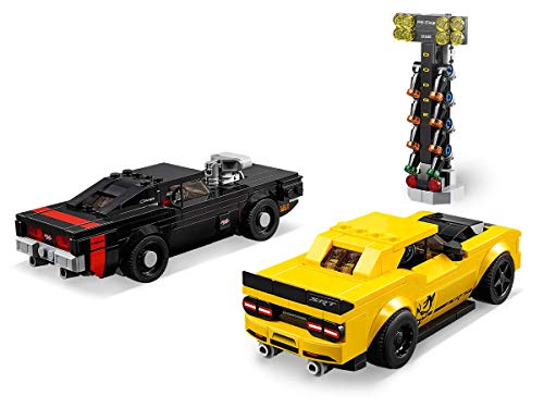 Juego de campeones Lego Speed Champions – 2018 Dodge Challenger SRT Demon y 1970 Dodge Charger R/T 75893 + McLaren Elva 30343 (bolsa de plástico)