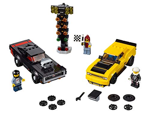 Juego de campeones Lego Speed Champions – 2018 Dodge Challenger SRT Demon y 1970 Dodge Charger R/T 75893 + McLaren Elva 30343 (bolsa de plástico)