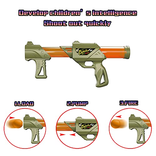 Juego De Disparos para Niños Y Niñas De 5 6 7 8 9 10+Años, 2 Piezas De Pistolas De Juguete Airsoft De Bolas De Espuma con Objetivo De Tiro De Pie,Objetivo De Airsoft para Interiores (moverse)