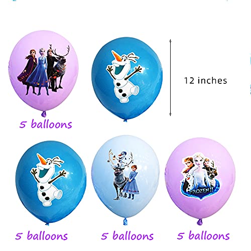 Juego de globos para cumpleaños de Elsa Princess, decoración compacta para fiestas de cumpleaños infantiles.