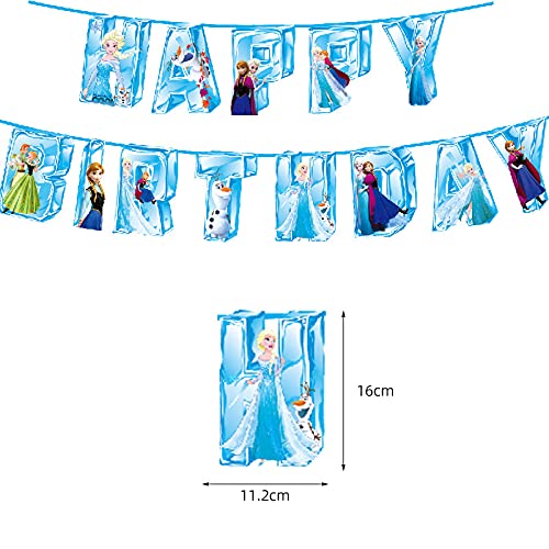 Juego de globos para cumpleaños de Elsa Princess, decoración compacta para fiestas de cumpleaños infantiles.