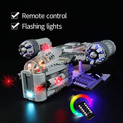 Juego de iluminación LED compatible con Lego 75292 Star Wars El mandaloriano (no incluye el modelo Lego) – Versión de mando a distancia.