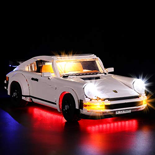 Juego de luces LED para Lego 10295, kit de iluminación compatible con Porsche 911 Targa, modelo de bloques de construcción de cuerpo ancho, juguetes para niños, regalo (no incluye juego de Lego),B