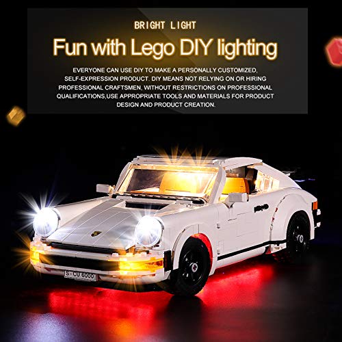 Juego de luces LED para Lego 10295, kit de iluminación compatible con Porsche 911 Targa, modelo de bloques de construcción de cuerpo ancho, juguetes para niños, regalo (no incluye juego de Lego),A