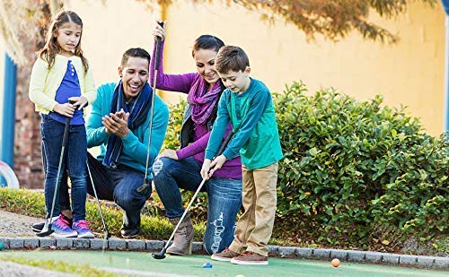 Juego de pelotas de golf Pro para niños pequeños, de metal, con banderas, pelotas de práctica deportivas, juego de golf de 24 pulgadas, entrenamiento de 17 unidades con mochila