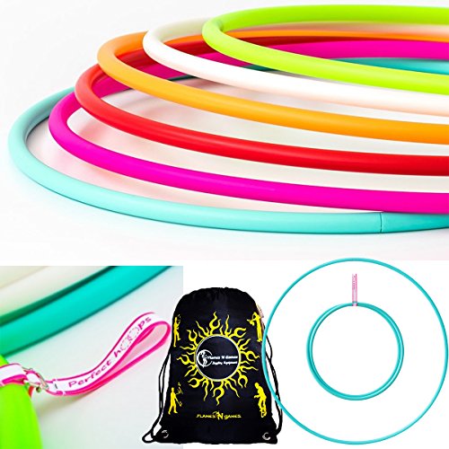 Juego perfecto desnudo Hula Hoops. ponderada aro de viaje (100 cm/39 ') Hula Hoop para ejercicio, baile y fitness. (350g) no instrucciones necesitan – mismo día expedición., rojo