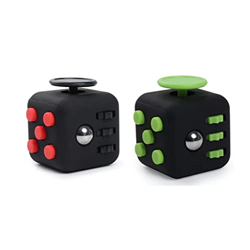 Juguete Cubo FidgetToys mágico,cube Anti-ansiedad Anti-Stress Cube FidgetToy para niños,Adolescentes y Adultos Stress Reliever (Pack de 2)